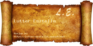 Lutter Esztella névjegykártya